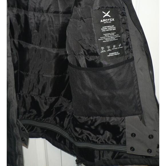 Arctix Men's High Altitude Insulated Hooded Jacket in Charcoal/Black Large $80 - Picture 3 of 4